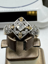 LADIES FILIGREE RING WITH WITH DIAMONDS IN 14KW, this is Pre-Owned Item #269207B