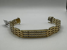 Unisex Solid 14K Yellow Gold & Diamond Men's or Women's 8" Bracelet Approx. 54g