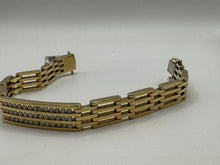 Unisex Solid 14K Yellow Gold & Diamond Men's or Women's 8" Bracelet Approx. 54g