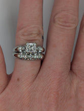 Gorgeous Antique-Style 14k White Gold Diamond Ring Set, .55CTW, Size 8.25