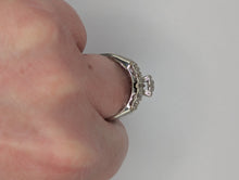 Gorgeous Antique-Style 14k White Gold Diamond Ring Set, .55CTW, Size 8.25