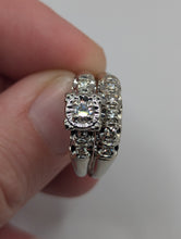 Gorgeous Antique-Style 14k White Gold Diamond Ring Set, .55CTW, Size 8.25