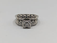 Gorgeous Antique-Style 14k White Gold Diamond Ring Set, .55CTW, Size 8.25