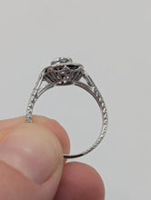 18k White Gold Sapphire and Diamond Semi Engagement Ring, New item #R3166DS65/52