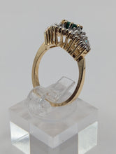 Ladies .48CT EMERALD & .54CT DIAMOND CLUSTER RING IN 14K YELLOW GOLD 4.3G, Sz. 6.5, New item #V21198