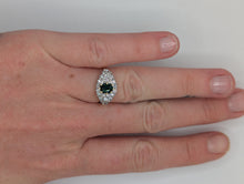 Ladies .48CT EMERALD & .54CT DIAMOND CLUSTER RING IN 14K YELLOW GOLD 4.3G, Sz. 6.5, New item #V21198