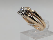 Ladies Elegant 14K Yellow Gold Ring with White Gold Prong Head, 0.10CT VS1 H Color, Sz. 5 Preowned item #249668