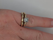 Ladies Elegant 14K Yellow Gold Ring with White Gold Prong Head, 0.10CT VS1 H Color, Sz. 5 Preowned item #249668