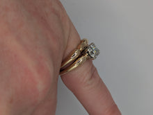 Ladies Elegant 14K Yellow Gold Ring with White Gold Prong Head, 0.10CT VS1 H Color, Sz. 5 Preowned item #249668