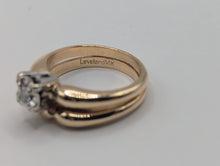 Ladies Elegant 14K Yellow Gold Ring with White Gold Prong Head, 0.10CT VS1 H Color, Sz. 5 Preowned item #249668