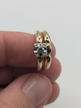 Ladies Elegant 14K Yellow Gold Ring with White Gold Prong Head, 0.10CT VS1 H Color, Sz. 5 Preowned item #249668