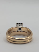 Ladies Elegant 14K Yellow Gold Ring with White Gold Prong Head, 0.10CT VS1 H Color, Sz. 5 Preowned item #249668