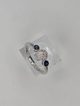 Ladies Solid 10KW Gold Round Sapphire and Diamond Trilogy Cluster Ring NEW item #680982