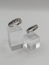 1.10CTW Three-Stone Round Cut Diamond Wedding Ring Set in 14KW White Gold, Size 5.5, Pre-Owned item#333871