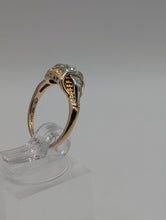 Vintage Antique 18K Yellow & 14K White Gold European Cut Diamond Ring, SZ 4 Preowned item #324760A