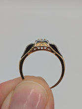 Vintage Antique 18K Yellow & 14K White Gold European Cut Diamond Ring, SZ 4 Preowned item #324760A