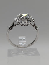 18K White Gold Genuine .73CT RBC Diamond Halo Engagement Ring Size 6.5, New Item #R9387/D65A