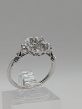 18K White Gold Genuine .73CT RBC Diamond Halo Engagement Ring Size 6.5, New Item #R9387/D65A