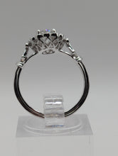 18K White Gold Genuine .73CT RBC Diamond Halo Engagement Ring Size 6.5, New Item #R9387/D65A