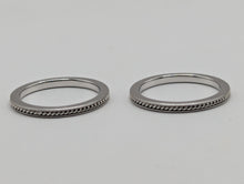 Set of 2 - Ladies 18K White Gold Bands SZ 5.75 - 3.2DWT #V37696