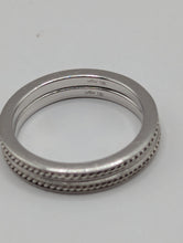 Set of 2 - Ladies 18K White Gold Bands SZ 5.75 - 3.2DWT #V37696