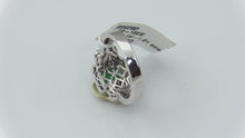 18KW Gold Emerald Diamond  Ring, Size 6.75, this is New Item #R0628D