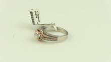 Diamond Engagement Ring with Round Cut Center Stone in 14K White and Rose Gold 4.9Gr., Sz. 6.75, New item #R8143B4550