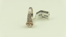 Diamond Engagement Ring with Round Cut Center Stone in 14K White and Rose Gold 4.9Gr., Sz. 6.75, New item #R8143B4550