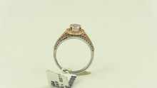 Diamond Engagement Ring with Round Cut Center Stone in 14K White and Rose Gold 4.9Gr., Sz. 6.75, New item #R8143B4550