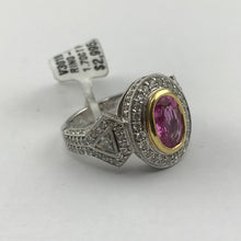 Pink Sapphire and Diamond ring 