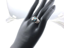 Galatea by Artist Diamond & Pearl Turquoise Designer Ring 14k W. Gold Size 7.25. #v37646.sc