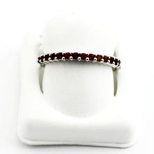 10K White Gold Garnet January Stackable Birthstone Ring, sz. 7 New #175254-gar