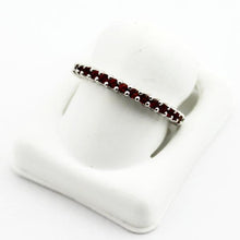 10K White Gold Garnet January Stackable Birthstone Ring, sz. 7 New #175254-gar